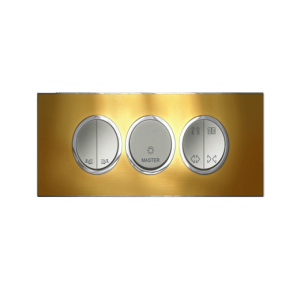 Legrand Arteor 6M Gold Brass Cover Plate With Frame, 5763 60